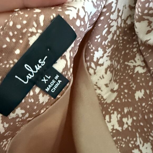 Lulu's Pictureaque Moments Brown Floral Backless Dress XL - Picture 6 of 6